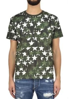 Zdjęcie produktu Zielony męski T-shirt z woskowanej bawełny Model Mv3Mg00W3T7Z56 Valentino