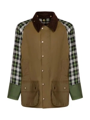 Zdjęcie produktu Zielony Odwracalny Płaszcz Caban dla Mężczyzn Maison Margiela