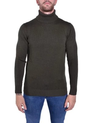 Zdjęcie produktu Zielony Sweter Dolcevita dla Mężczyzn Kangra