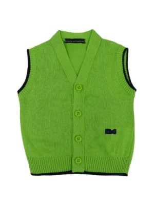 Zdjęcie produktu Zielony Sweter z Kontrastowymi Lamówkami Daniele Alessandrini