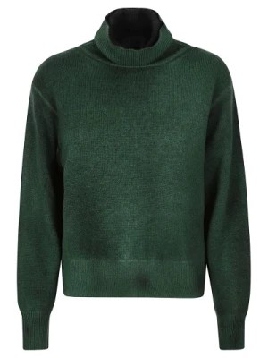 Zdjęcie produktu Zielony Sweter z Wełny i Kaszmiru z Golfem Avant Toi