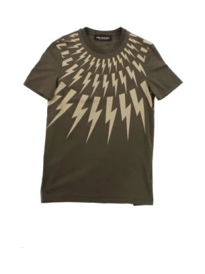 Zdjęcie produktu Zielony T-shirt Slim Fit dla mężczyzn Neil Barrett