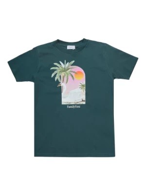 Zdjęcie produktu Zielony T-shirt Swan Klasyczny Styl Family First