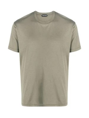 Zdjęcie produktu Zielony T-Shirt z Lyocellu i Bawełny Tom Ford