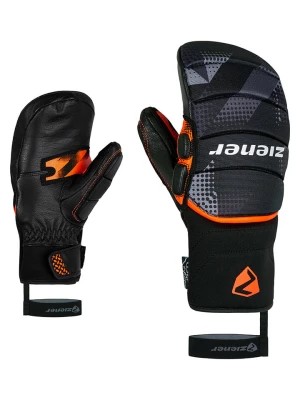 Zdjęcie produktu Ziener Rękawiczki narciarskie "Lator" w kolorze pomarańczowo-czarnym rozmiar: 4