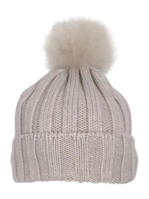 Zdjęcie produktu Zimowa wełniana czapka z pomponem z kaszmiru Woolrich