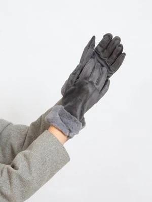 Zdjęcie produktu Zimowe ciepłe rękawiczki damskie szare Shelvt