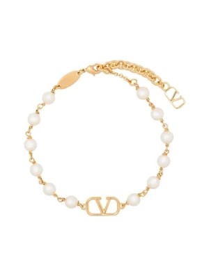 Zdjęcie produktu Złoty bransoletka z perłą VLogo Valentino Garavani