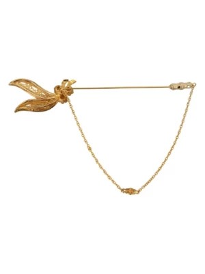 Zdjęcie produktu Złoty Kryształowy Spinka Broszka Dolce & Gabbana