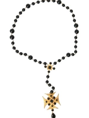 Zdjęcie produktu Złoty Krzyż Naszyjnik z Korali Dolce & Gabbana