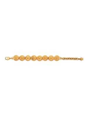 Zdjęcie produktu Złoty łańcuch kablowy z amuletami głowy Meduzy Versace