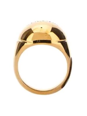 Zdjęcie produktu Złoty Metalowy Pierścień - Stylowy Design Versace