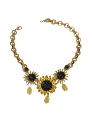 Zdjęcie produktu Złoty Naszyjnik z Kryształami Dolce & Gabbana