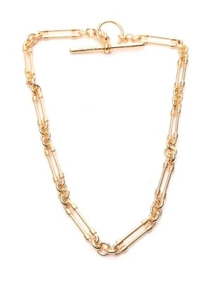 Zdjęcie produktu Złoty naszyjnik z łańcuszkiem T-bar Saint Laurent