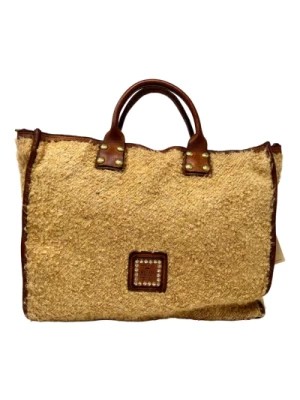Zdjęcie produktu Złoty połysk torba na zakupy beżowa Campomaggi