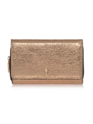 Zdjęcie produktu Złoty skórzany portfel damski OCHNIK