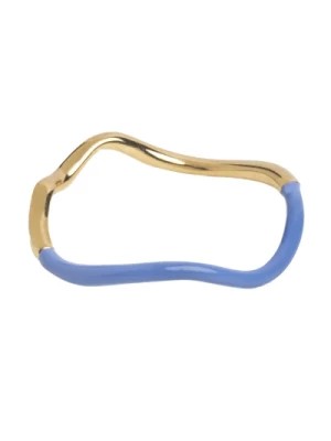 Zdjęcie produktu Złoty Sway Ring Enamel Copenhagen