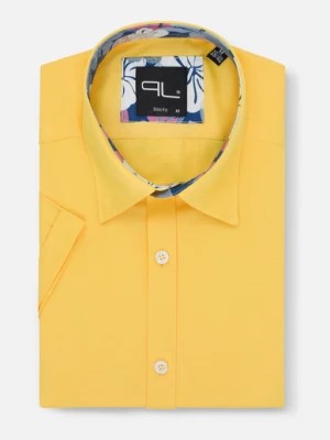 Zdjęcie produktu Żółta koszula męska z krótkim rękawem Pako Lorente