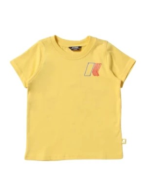 Zdjęcie produktu Żółta Koszulka Dziecięca z Nadrukiem Logo K-Way