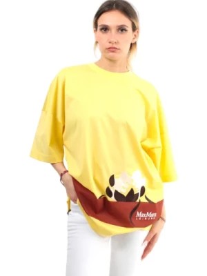 Zdjęcie produktu Żółta koszulka z przodem haftu Max Mara