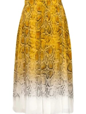 Zdjęcie produktu Żółta Spódnica Plisowana Z Zapięciem Na Magnes Max Mara Studio