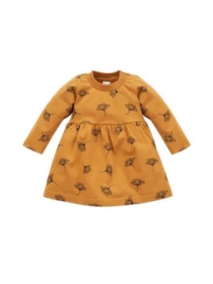 Zdjęcie produktu Żółta sukienka niemowlęca z długim rękawem Pinokio