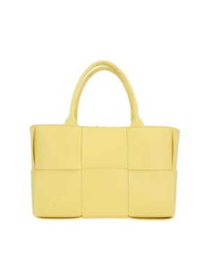 Zdjęcie produktu Żółta torba Maxi Intreccio z wymienną kieszenią na zamek błyskawiczny Bottega Veneta