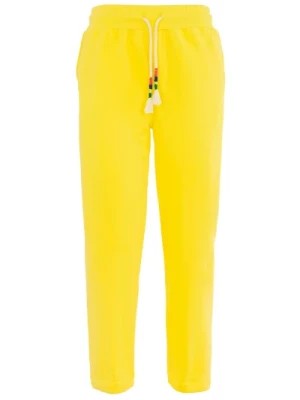 Zdjęcie produktu Żółte bawełniane spodnie dla kobiet Suns