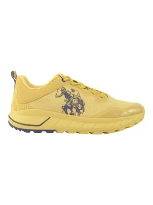 Zdjęcie produktu Żółte buty do biegania Seth001 z ekoskóry/siatki dla mężczyzn U.s. Polo Assn.