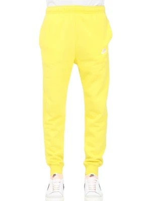Zdjęcie produktu Żółte Spodnie z Regulowanym Pasem i Elastycznymi Kostkami Nike