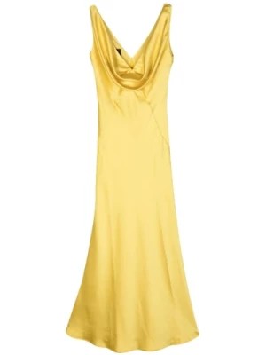 Zdjęcie produktu Żółte Sukienka z Niskim Obcasem Pinko