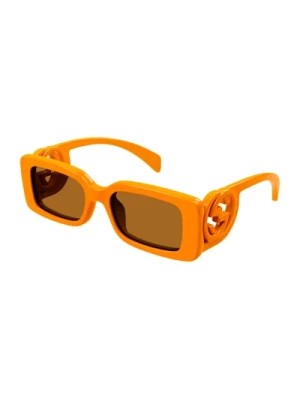 Zdjęcie produktu Żółto-pomarańczowe Okulary Przeciwsłoneczne dla Kobiet Gucci