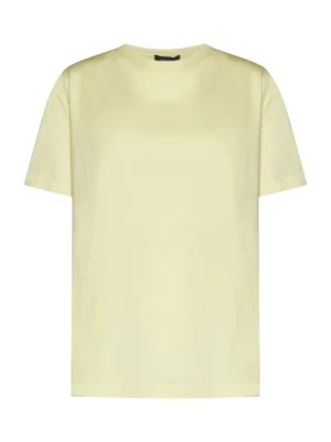 Zdjęcie produktu Żółty Bawełniany T-shirt z Dekoltem w Stylu Crew Neck Fabiana Filippi