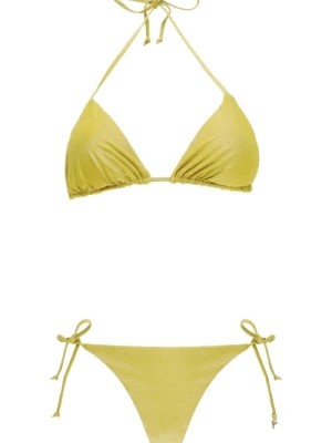 Zdjęcie produktu Żółty Sea Lurex Bikini Trójkątny Top Fisico