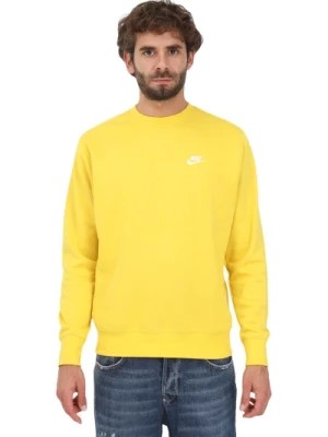 Zdjęcie produktu Żółty Sweter z Kapturem z Ikonicznym Logo Nike