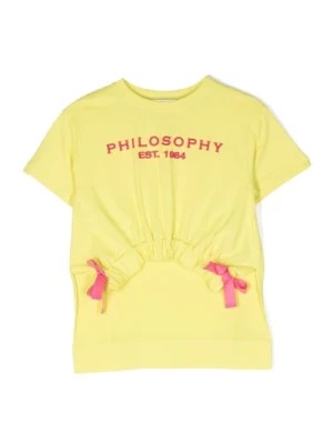 Zdjęcie produktu Żółty T-shirt z Haftowanym Logo Philosophy di Lorenzo Serafini