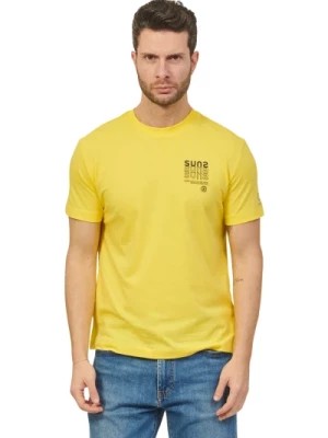 Zdjęcie produktu Żółty T-shirt z nadrukiem logo Suns