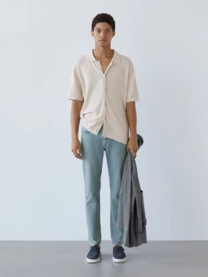 Zdjęcie produktu Zwężane Spodnie - Indygo - - Massimo Dutti - Mężczyzna