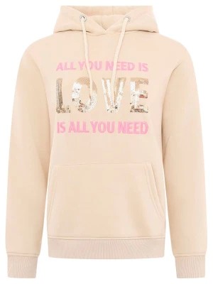 Zdjęcie produktu Zwillingsherz Bluza "Love is all you need" w kolorze beżowym rozmiar: S/M