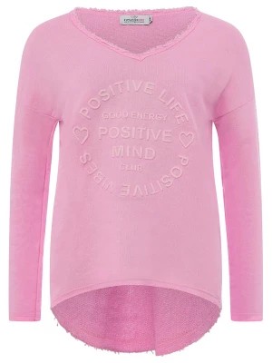 Zdjęcie produktu Zwillingsherz Bluza "Positive Mind" w kolorze jasnoróżowym rozmiar: S/M