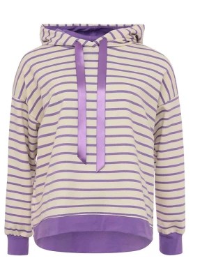 Zdjęcie produktu Zwillingsherz Bluza w kolorze beżowo-fioletowym rozmiar: onesize