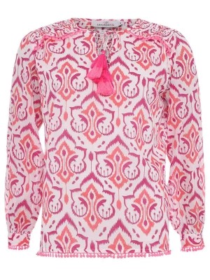 Zdjęcie produktu Zwillingsherz Bluzka "Blanca" w kolorze różowo-pomarańczowo-białym rozmiar: L/XL