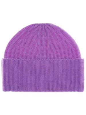 Zdjęcie produktu Zwillingsherz Kaszmirowa czapka-beanie w kolorze fioletowym rozmiar: onesize