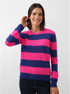 Zdjęcie produktu Zwillingsherz Kaszmirowy sweter w kolorze granatowo-różowym rozmiar: XL