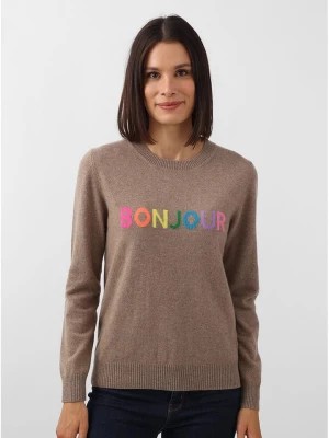 Zdjęcie produktu Zwillingsherz Kaszmirowy sweter w kolorze jasnobrązowym rozmiar: M